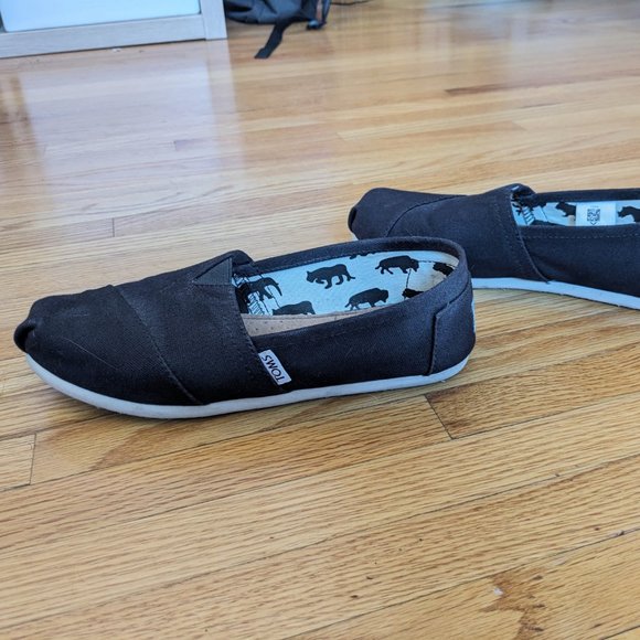 TOMS Alpargata Black Heritage Canvas Shoes - Picture 7 of 8